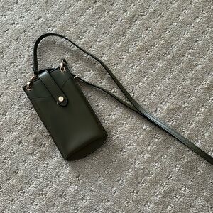 Crossbody phone purse olive green